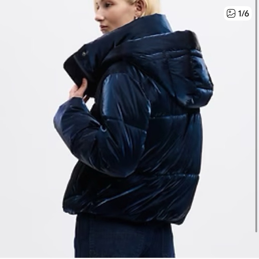 GAP Reflective Navy Blue Puffer Jacket